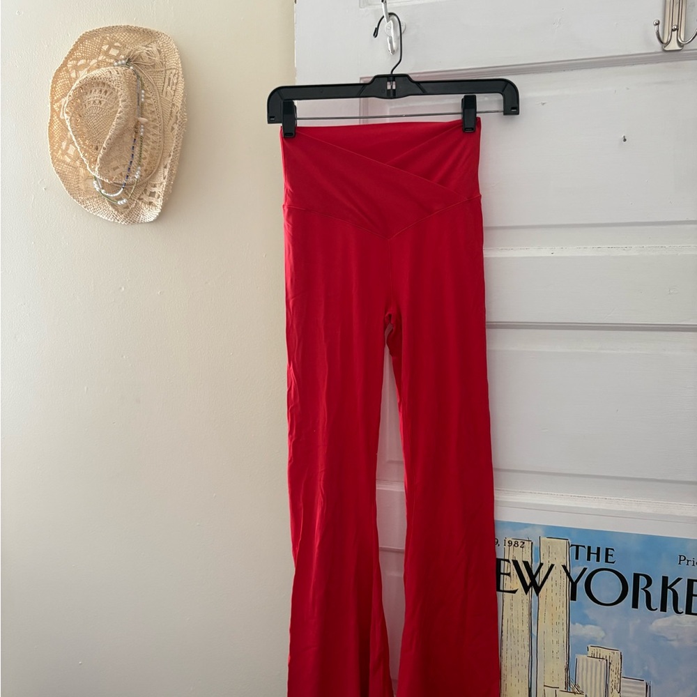Aerie Red Wide Leg Jumpsuit